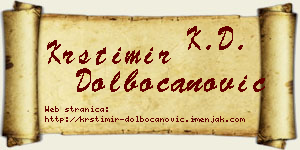 Krstimir Dolbočanović vizit kartica